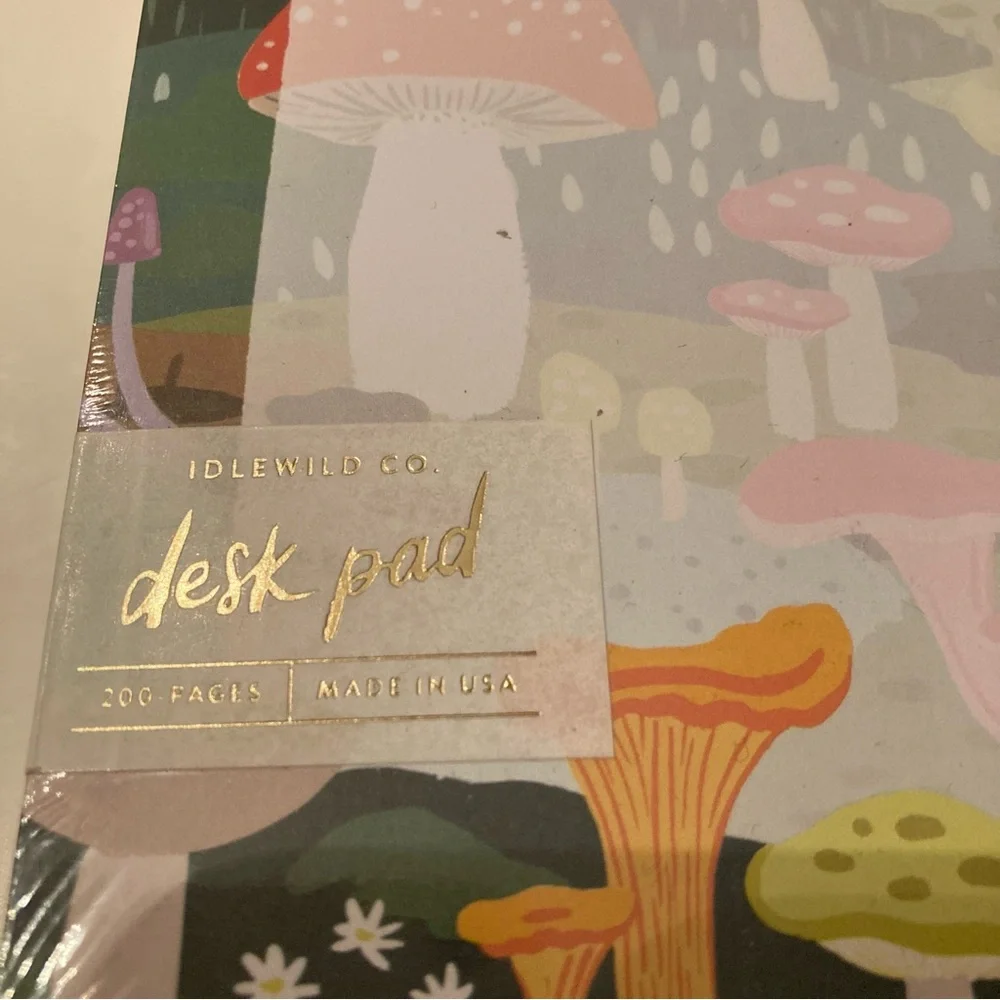 Idlewild Co Mushroom Jumbo Desk Pad 200 Pages Whimsical Fairy Office Stationery